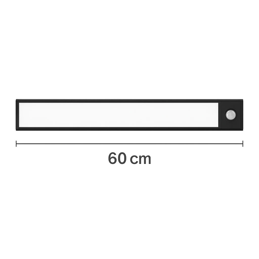 Luminária barra LED recarregável com sensor de movimento tamanho 60 cm - Vittara Decor