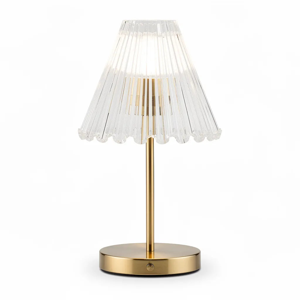 Abajur portátil de cristal com sensor de toque sem fio — fundo branco — Vittara Decor