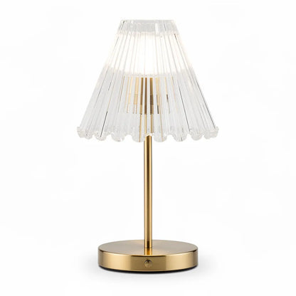Abajur portátil de cristal com sensor de toque sem fio — fundo branco — Vittara Decor