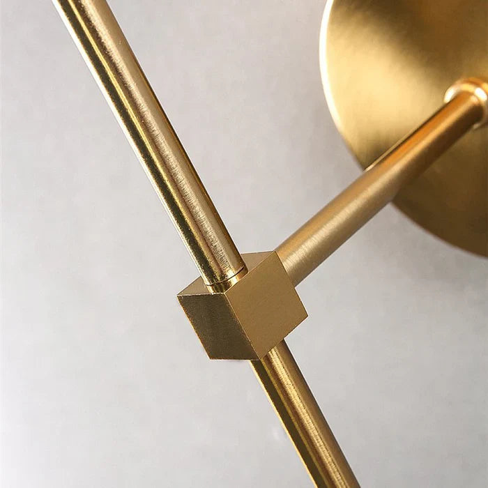Arandela de Parede Retrô detalhe do conector ajustável da haste em metal dourado - Vittara Decor
