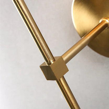 Arandela de Parede Retrô detalhe do conector ajustável da haste em metal dourado - Vittara Decor