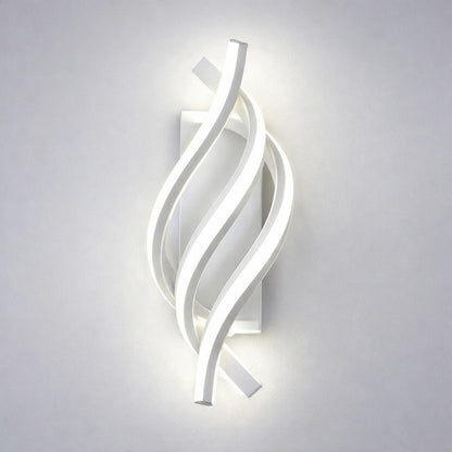 Arandela espiral branca avulsa acesa com luz branca - Vittara Decor