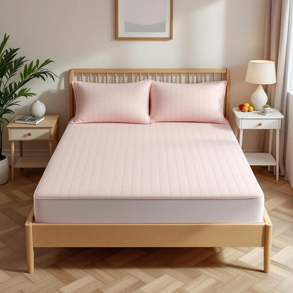 Capa para Colchao Matelada rose em quarto feminino contemporaneo