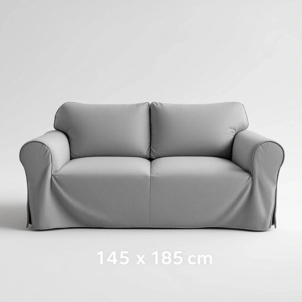 Capa de sofá Jacquard 2 lugares 145×185 cm fundo branco - Vittara Decor