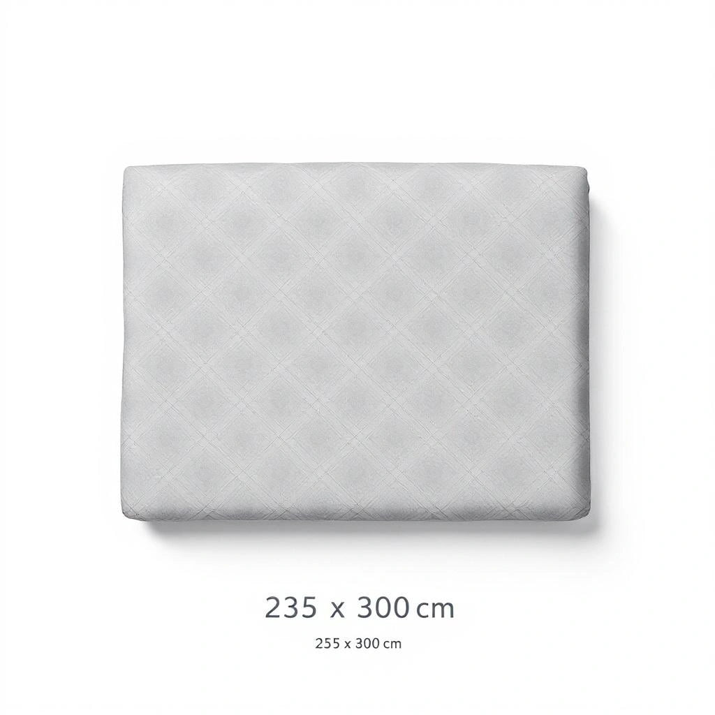 Capa de sofá Jacquard 4 lugares 235×300 cm fundo branco - Vittara Decor