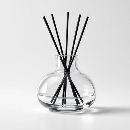 Difusor de Aromaterapia Vidro Transparente fundo branco estúdio — Vittara Decor