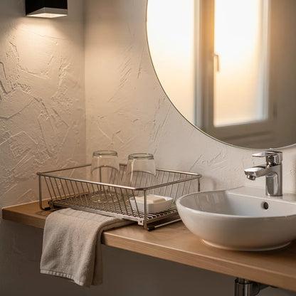 Escorredor De Louca Dobravel Inox Compacto Para Pia Ambiente 02 Vittara Decor — Vittara Decor