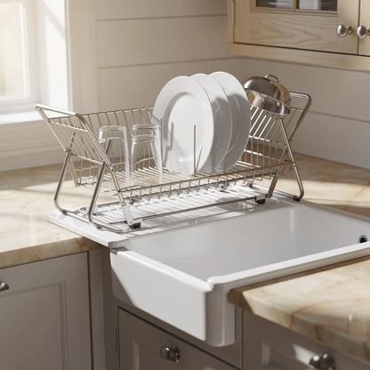 Escorredor De Louca Dobravel Inox Compacto Para Pia Lifestyle Principal Vittara Decor — Vittara Decor