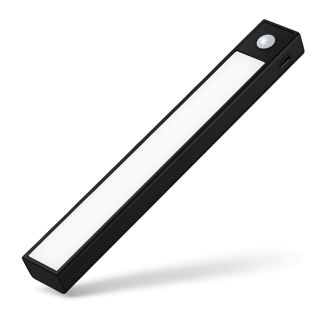 Luminária barra LED recarregável com sensor de movimento 40cm cor Preto - Vittara Decor