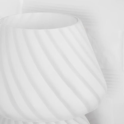 Detalhe das listras em espiral da cúpula da luminária cogumelo - Vittara Decor