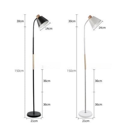 Dimensões da luminária de chão 1,50 m de altura e base de 21 cm - Vittara Decor