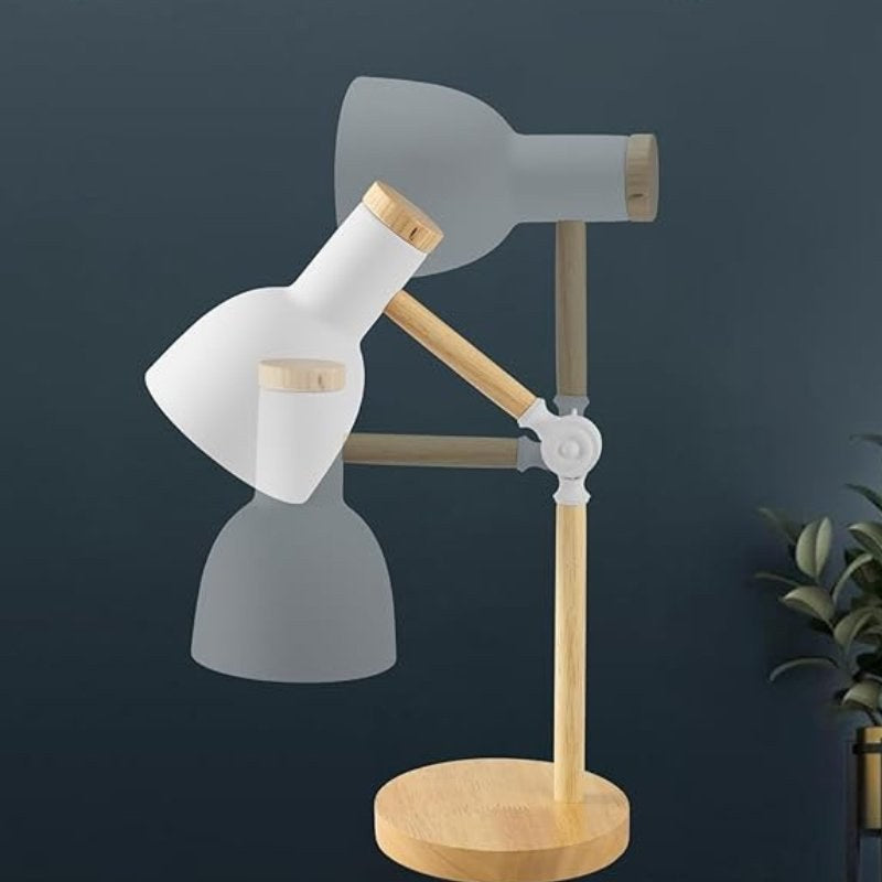 Luminária de mesa articulada branca em várias posições do braço ajustável - Vittara Decor