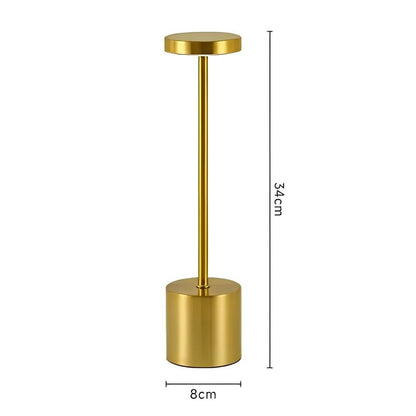 Dimensões da luminária de mesa sem fio 34 cm de altura e 8 cm de base - Vittara Decor