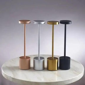 Luminária de mesa sem fio nas cores ouro prata rosé e preto - Vittara Decor