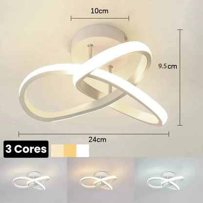 Luminária de Teto LED 3 Cores branca com medidas 24 cm e as 3 temperaturas de luz - Vittara Decor