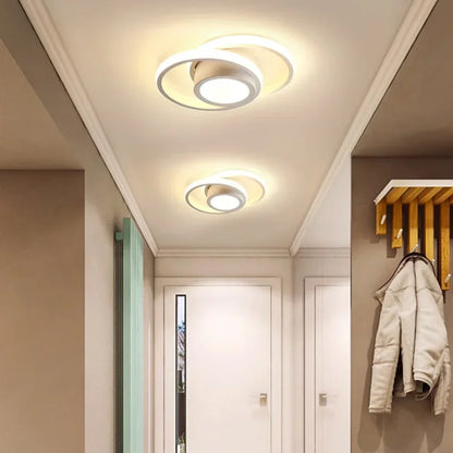 Luminária de Teto LED branca redonda de 3 cores no teto do corredor e hall - Vittara Decor