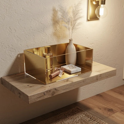 Organizador De Banheiro Acrilico Transparente Bancada Ambiente 04 Vittara Decor — Vittara Decor