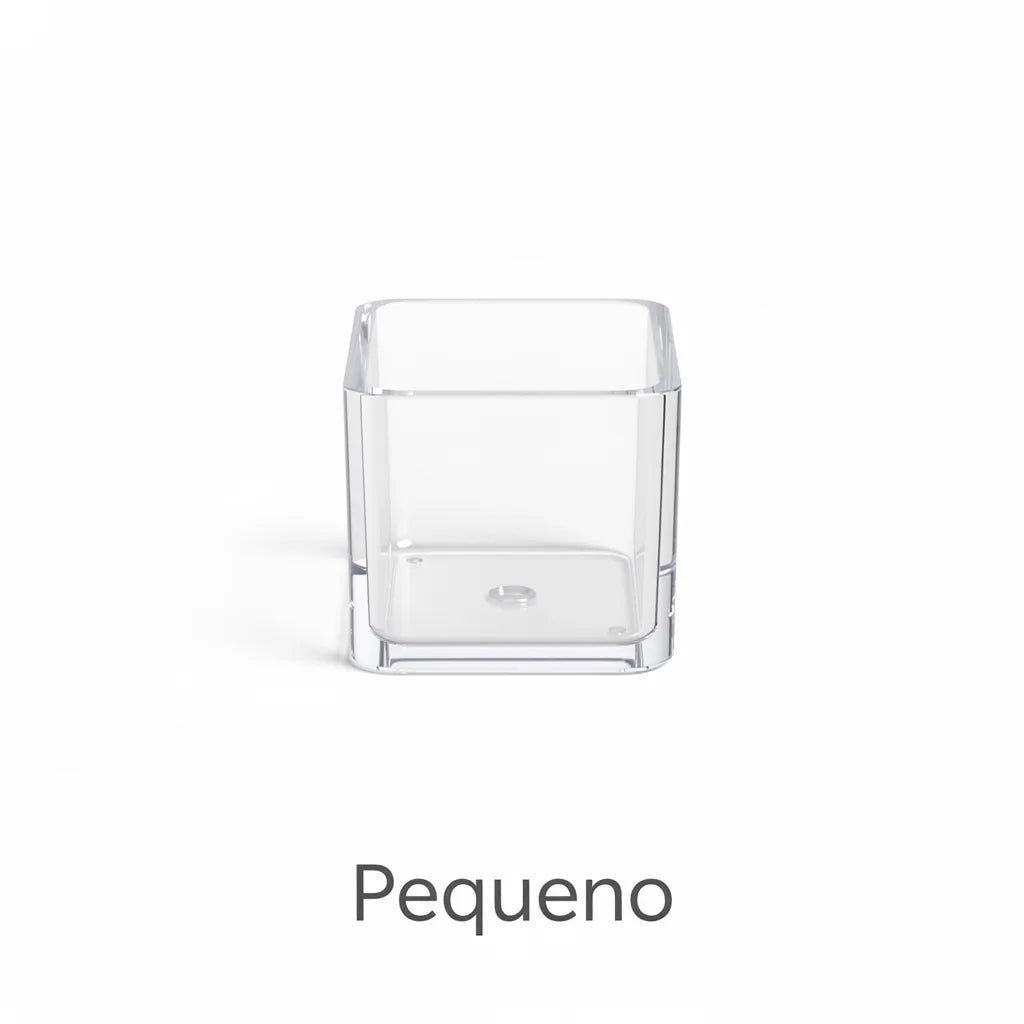Organizador De Banheiro Acrilico Transparente Bancada Tamanho Pequeno Vittara Decor — Vittara Decor
