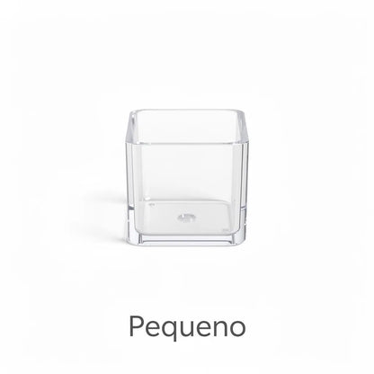 Organizador De Banheiro Acrilico Transparente Bancada Tamanho Pequeno Vittara Decor — Vittara Decor