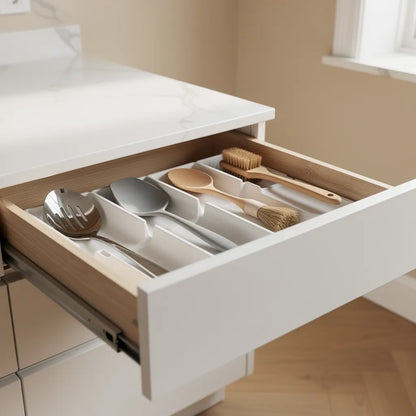 Organizador De Gaveta Cozinha Ajustavel Modular Plastico Ambiente 01 Vittara Decor — Vittara Decor