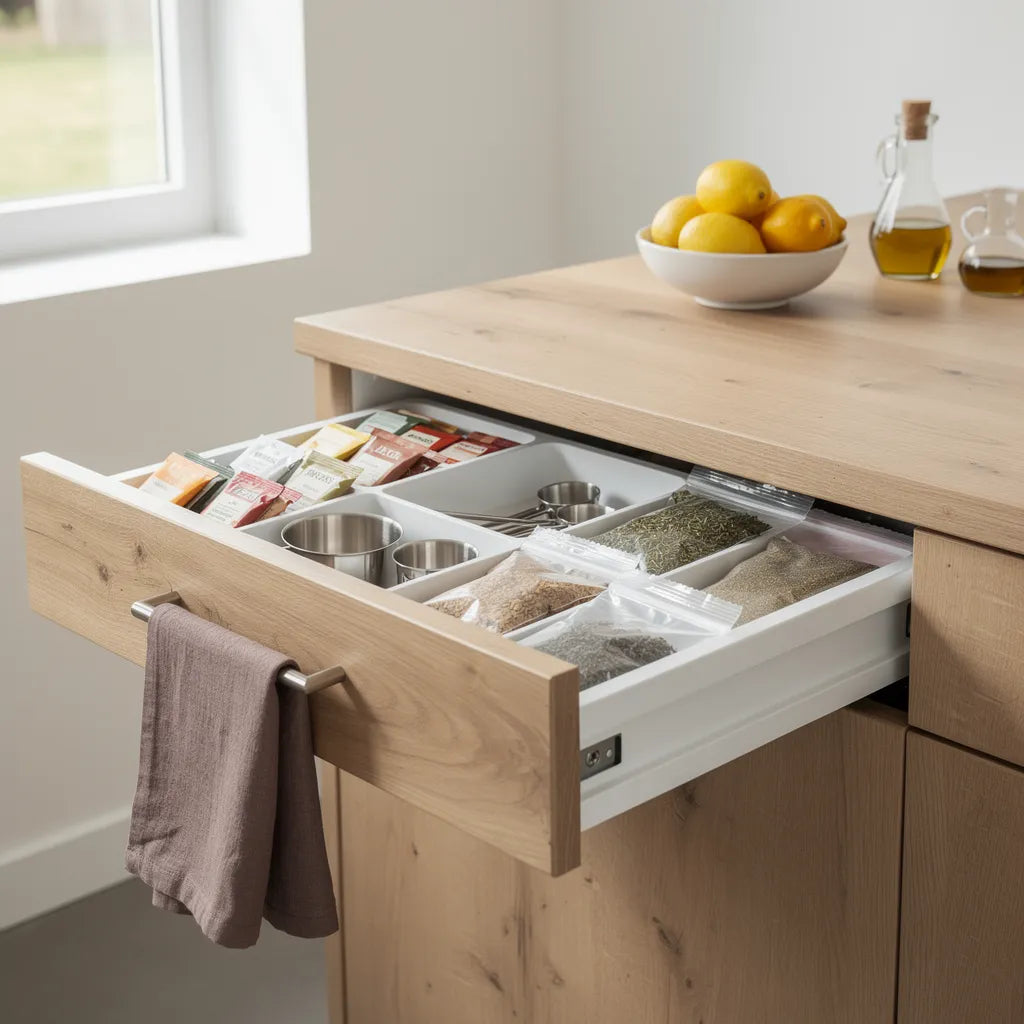 Organizador De Gaveta Cozinha Ajustavel Modular Plastico Ambiente 04 Vittara Decor — Vittara Decor
