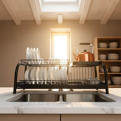 Organizador De Pia De Cozinha Inox Compacto E Funcional Ambiente 01 Vittara Decor — Vittara Decor