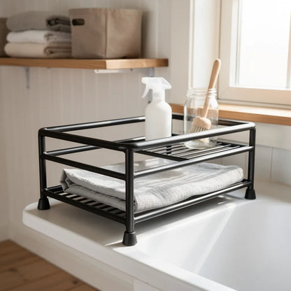 Organizador De Pia De Cozinha Inox Compacto E Funcional Ambiente 04 Vittara Decor — Vittara Decor