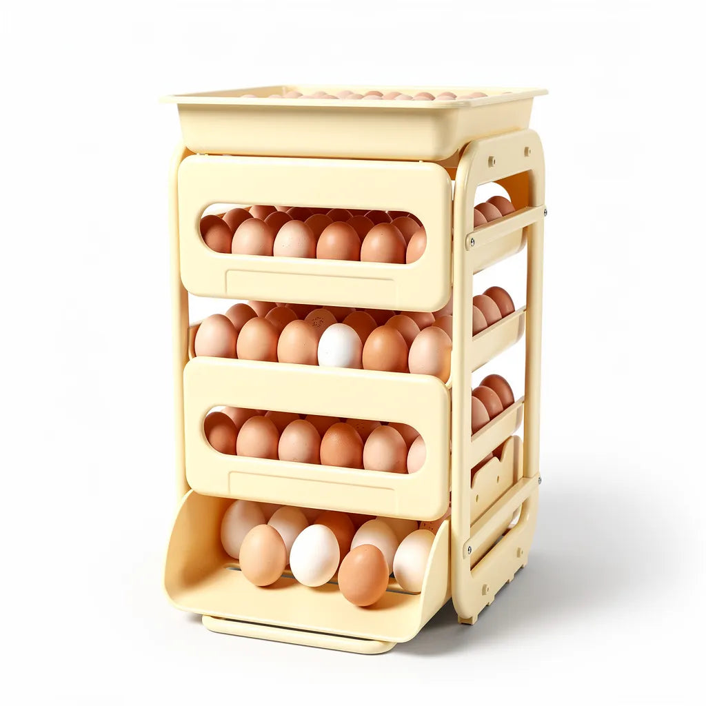 Organizador de ovos rolante na cor Amarelo - Vittara Decor