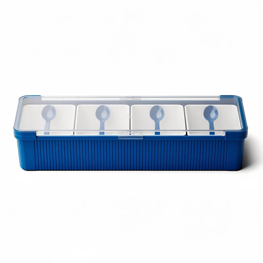 Conjunto organizador de temperos na cor Azul - Vittara Decor