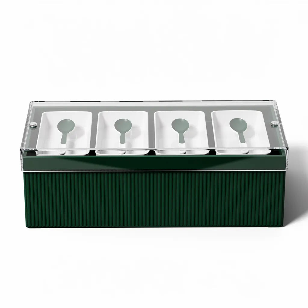 Conjunto organizador de temperos na cor Verde - Vittara Decor