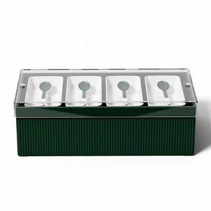 Conjunto organizador de temperos na cor Verde - Vittara Decor