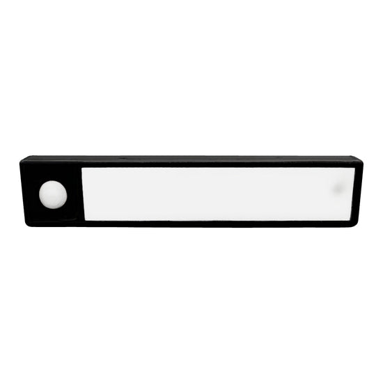 Luminária barra LED preta com sensor de movimento, modelo 3D para girar e ver o formato