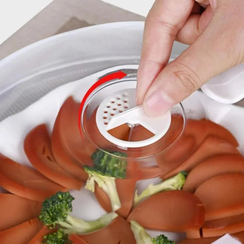 Tampa anti-respingos para micro-ondas com saída de vapor