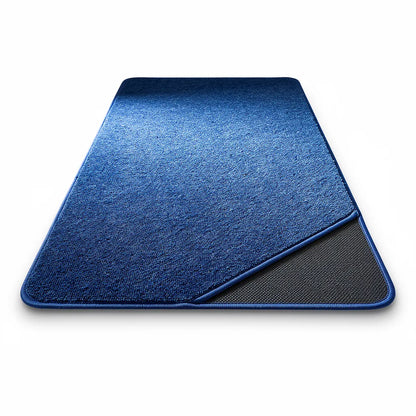 Tapete Antiderrapante Para Sala Base Emborrachada Lavavel Cor Azul Vittara Decor - Vittara Decor