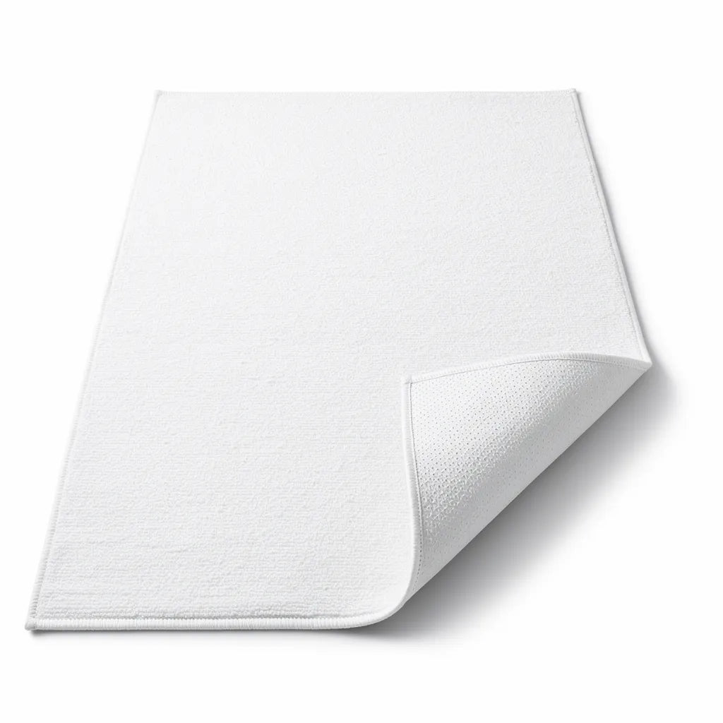 Tapete Antiderrapante Para Sala Base Emborrachada Lavavel Cor Branco Vittara Decor - Vittara Decor